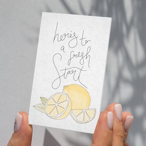 Lemon fresh start card design